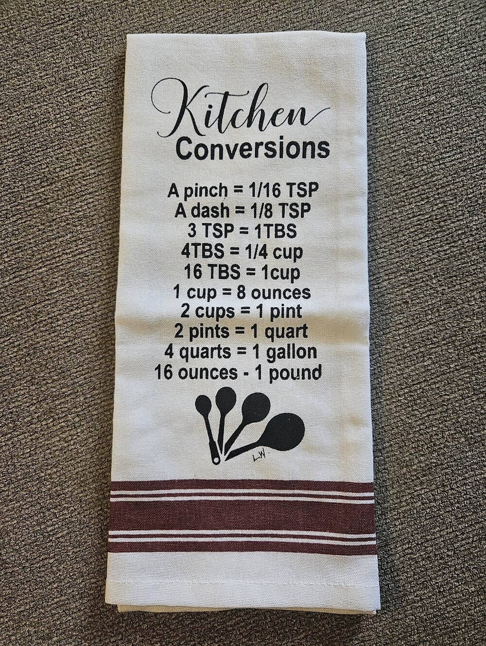 NWOT Kitchen Conversions tea towel